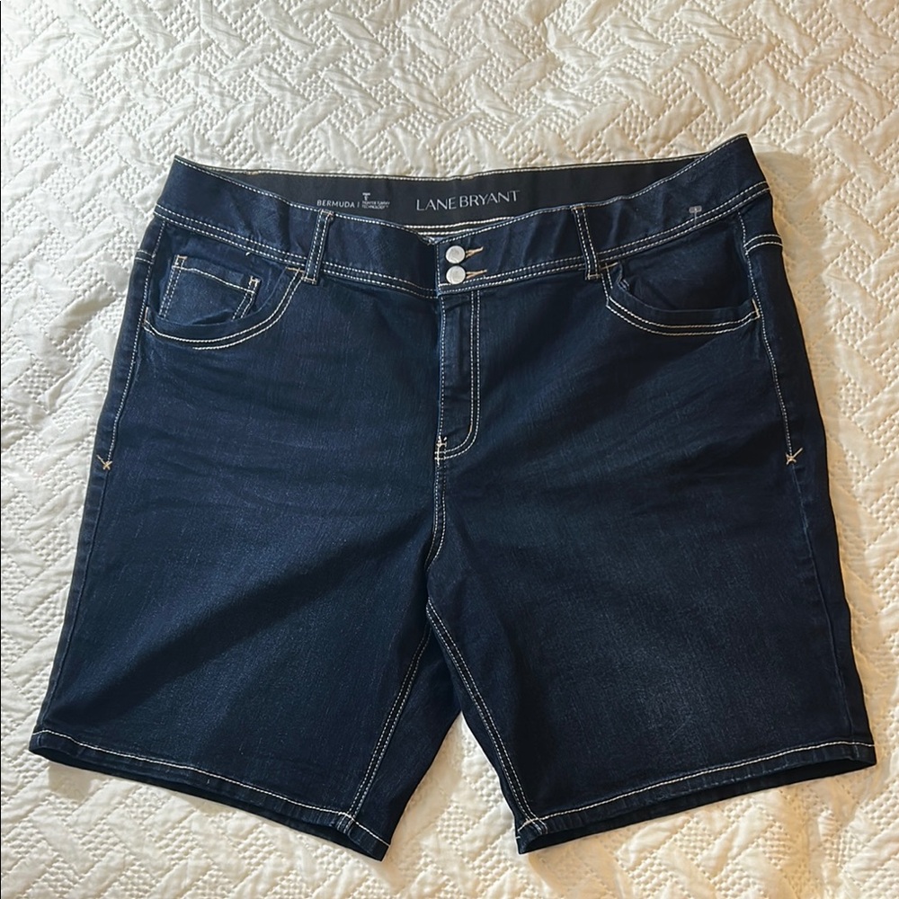 Lane Bryant Blue Jean Shorts Mid-Length Classic